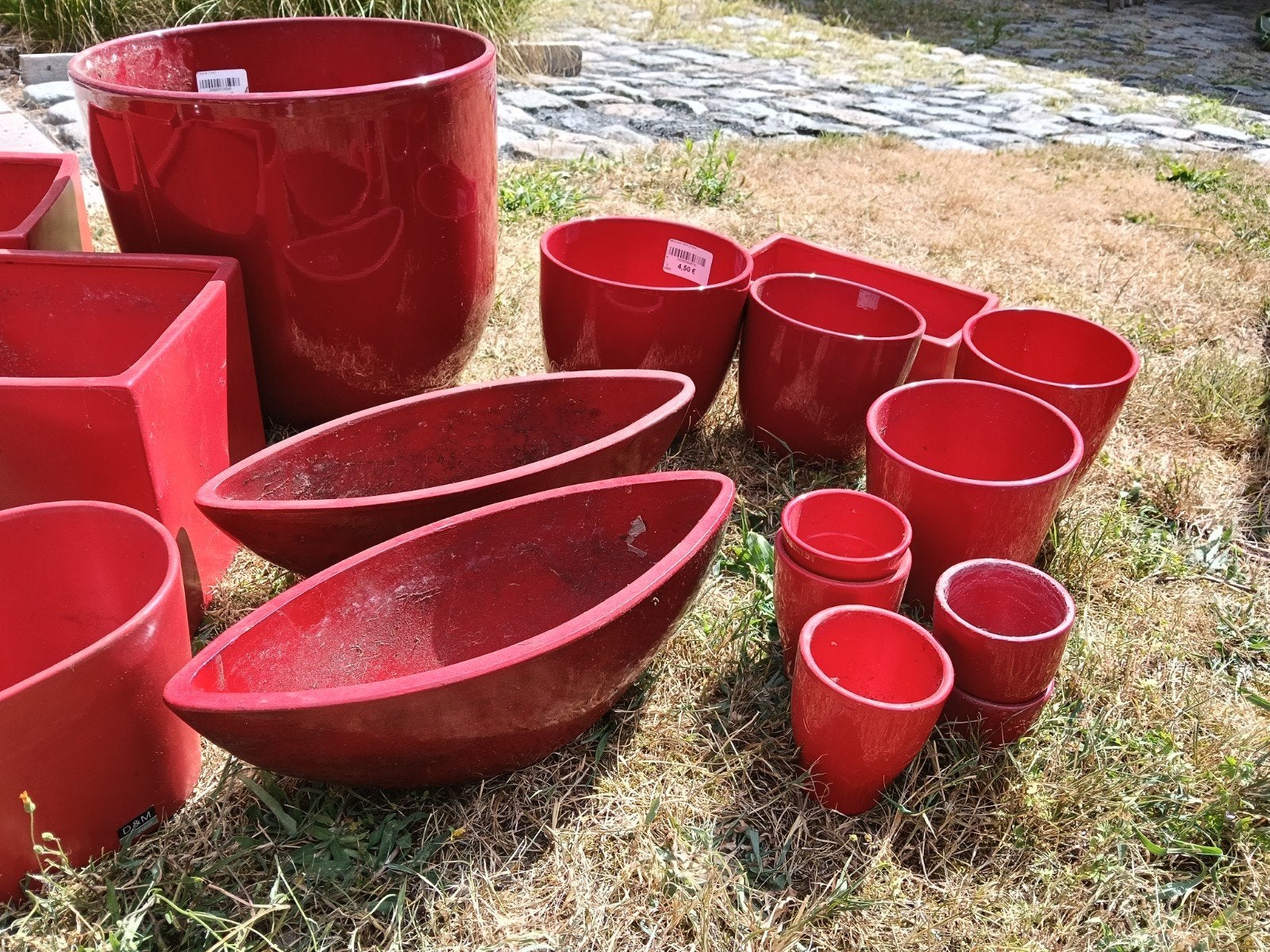 Serie bloempotten rood, Tuin en Terras, Ophalen
