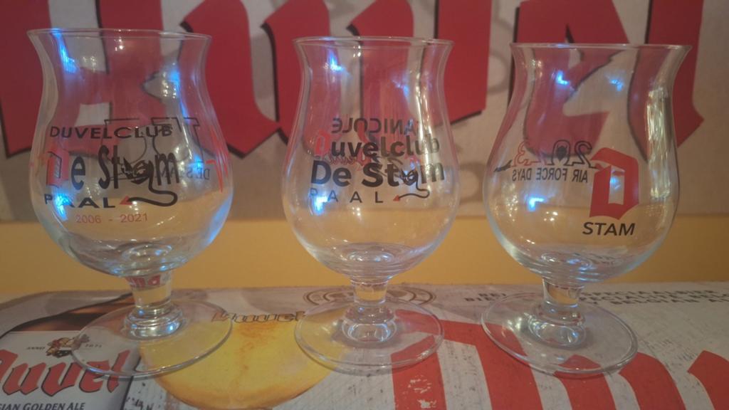 Duvel Trio "De Stam", Verzamelen, Ophalen of Verzenden, Zo goed als nieuw, Glas of Glazen, Duvel