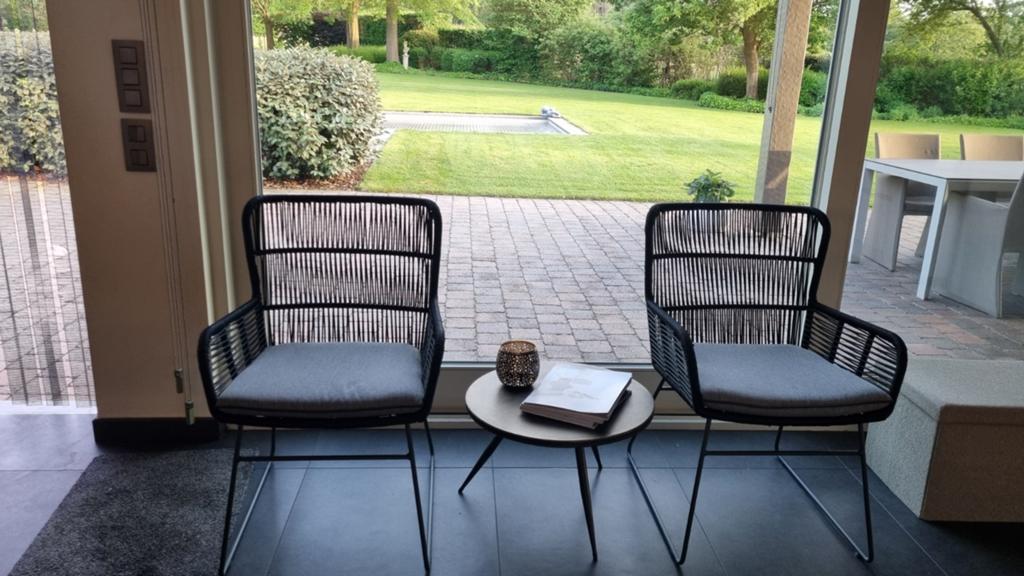 Zwarte tuinstoelen, Ophalen of Verzenden