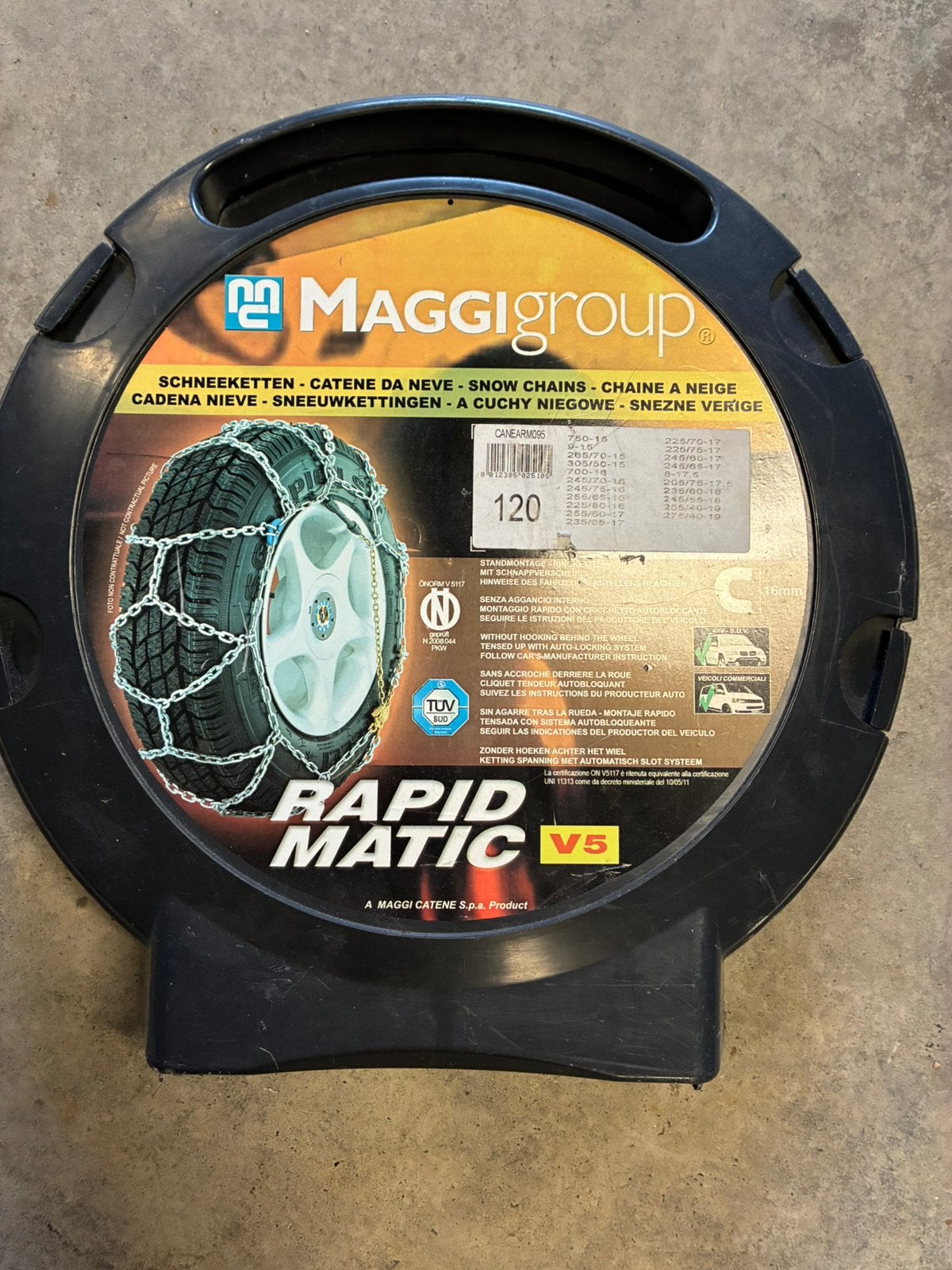 Chaînes à neige Maggi Rapid Matic V5 120, Enlèvement, Comme neuf