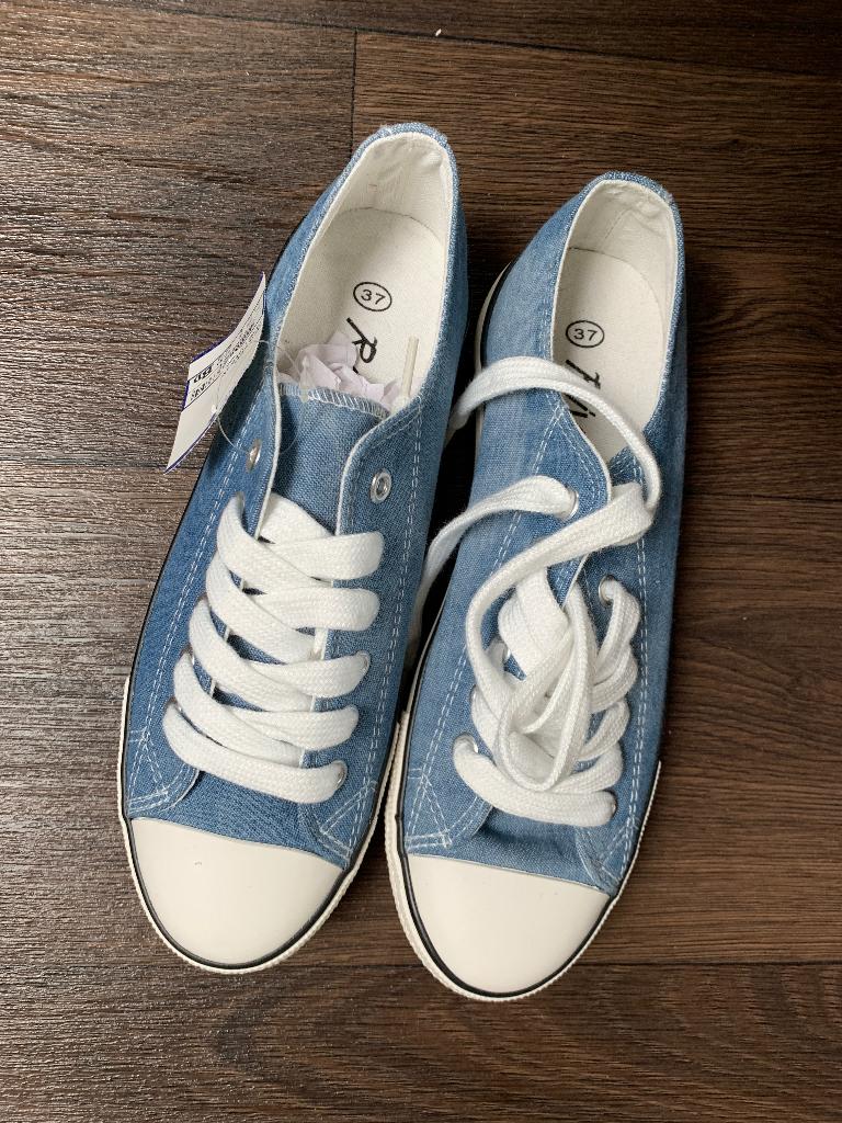 Sneakers, jeanskleur, nieuw, 37, Kleding | Dames, Schoenen, Blauw, Nieuw, Ophalen of Verzenden, Sneakers