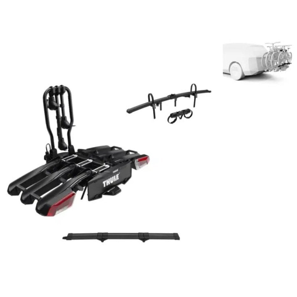 Porte-vélos Thule Easyfold 3 pour 3 ou 4 vélos — À louer, Autos : Divers, Porte-vélos, Enlèvement, 3 vélos ou plus, Support d'attelage