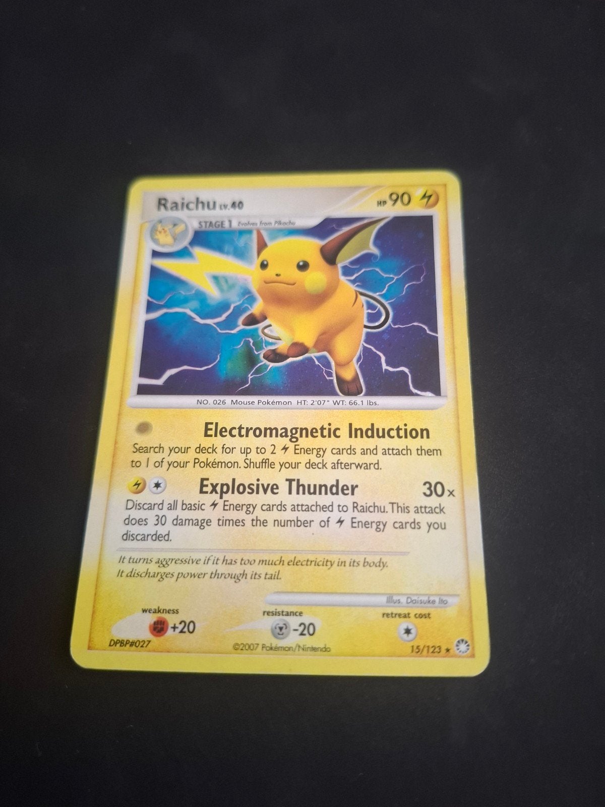 Raichu LV.40 Pokémon kaart (DPBP#027), Hobby en Vrije tijd, Verzamelkaartspellen | Pokémon, Ophalen of Verzenden