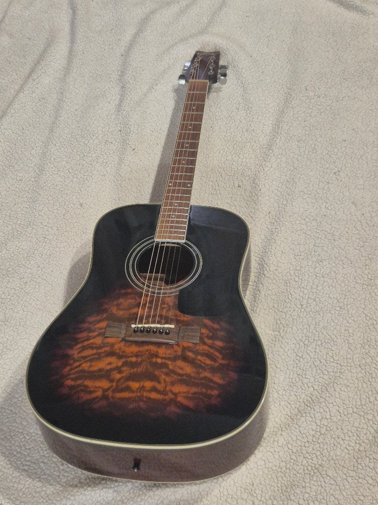 Guitare acoustique Washburn, D10-QSB, Musique & Instruments, Enlèvement, Guitare Western ou Guitare Folk