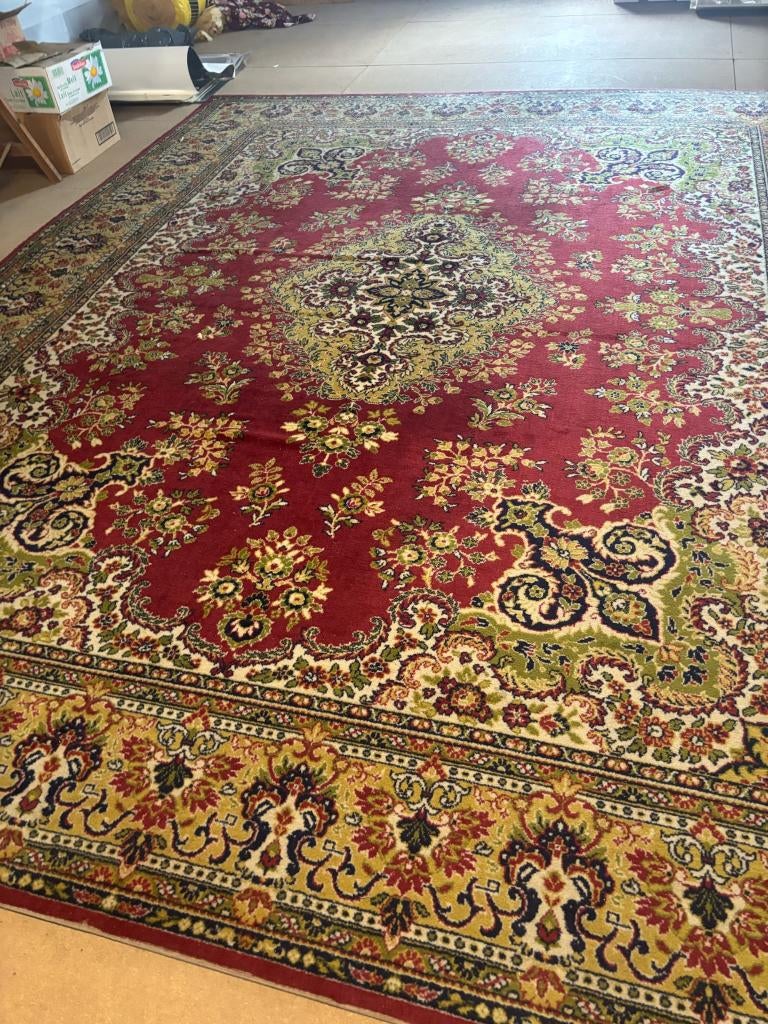 Tapijt, Huis en Inrichting, Ophalen, Gebruikt, Groen, 200 cm of meer
