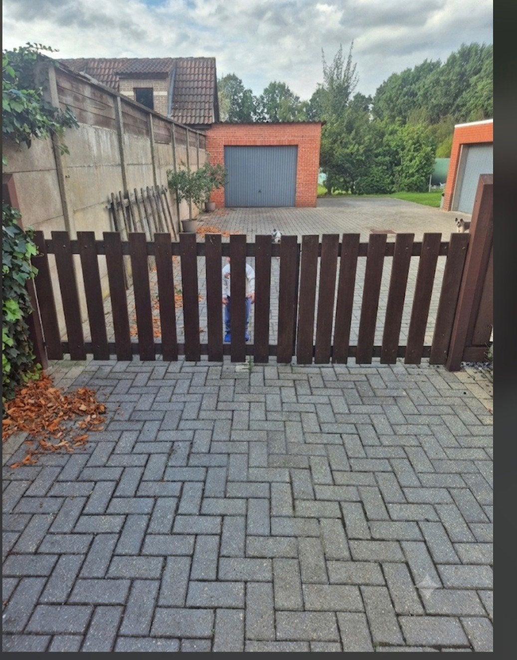 Poort 4m breed, Tuin en Terras, Ophalen, Zo goed als nieuw, Hout