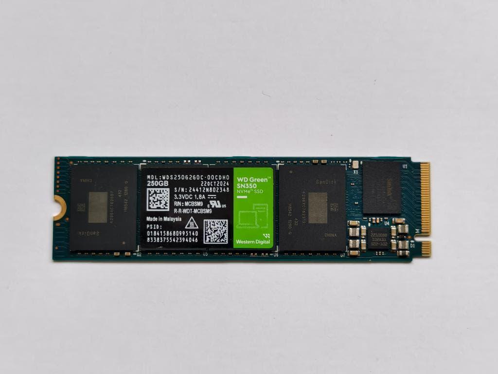 WD Green SN350 NVMe SSD 250 GB, Computers en Software, Intern, SSD, 250 GB, Zo goed als nieuw