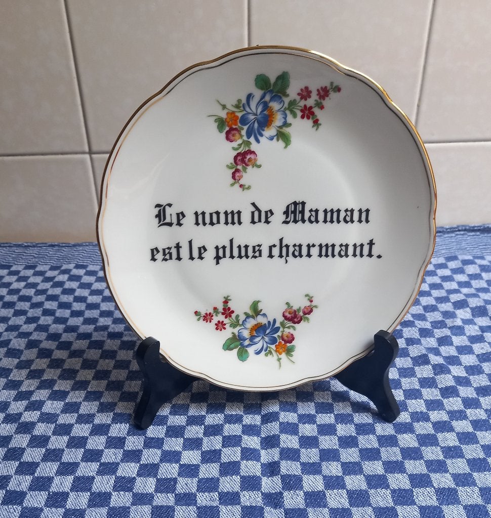Assiette en porcelaine pour maman, Enlèvement ou Envoi