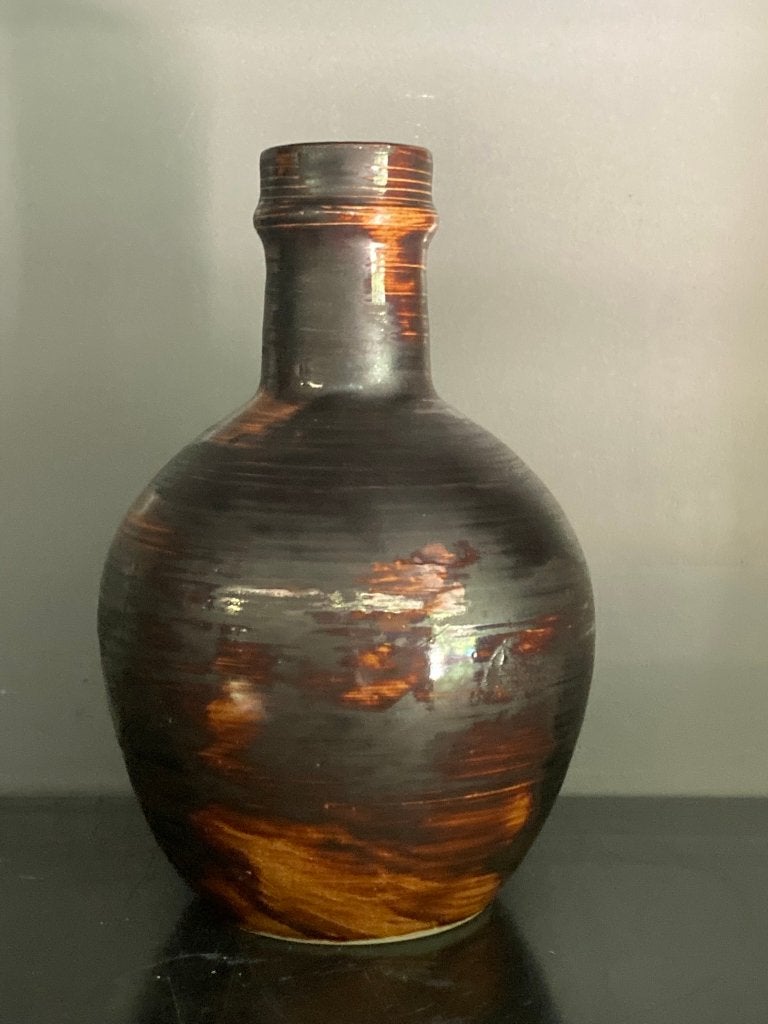 Handgemaakte vintage gres vaas Jean Maur (Beynac), Antiek en Kunst, Ophalen of Verzenden