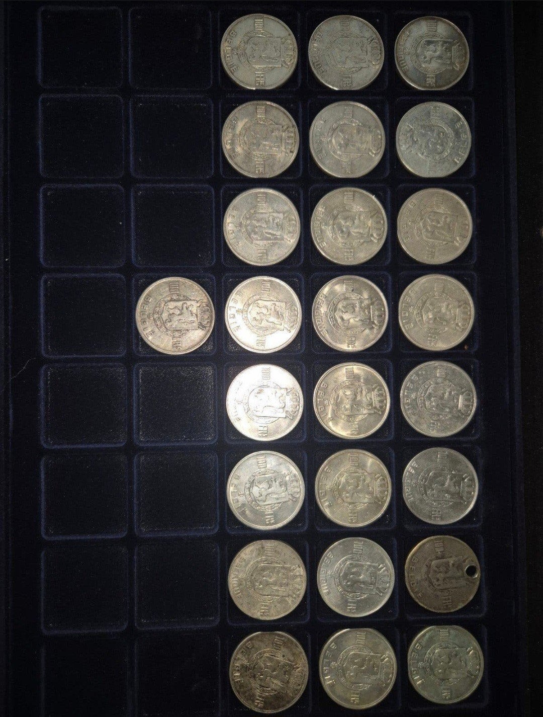 25 x 100 frank Dynastie zilver, Ophalen of Verzenden, Zilver