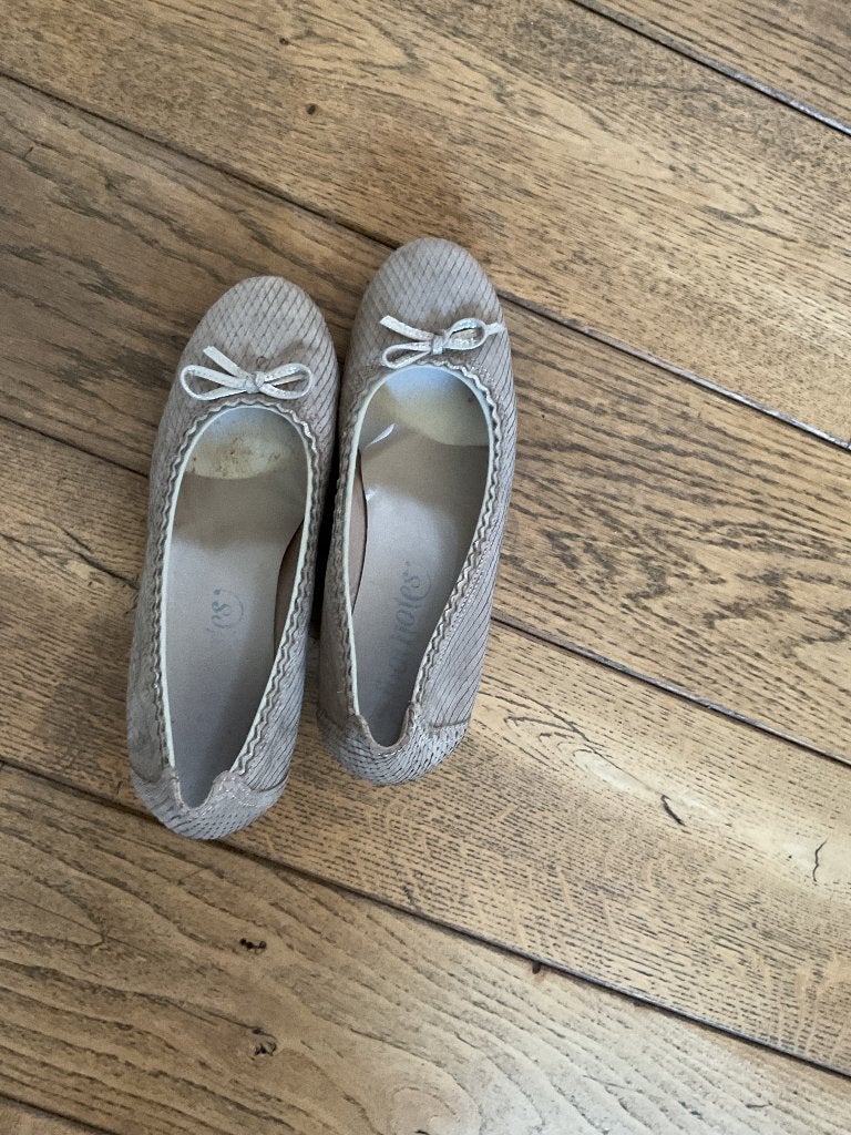 Damesschoenen FOOTNOTES, mooie ballerina’s, beige leder,39, Beige, Footnotes, Ballerina's, Ophalen of Verzenden