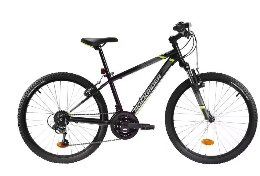 MTB ROCKRIDER 24INCH 500 ZWART - zeer goeie staat, Ophalen, Gebruikt, Velgrem, Aluminium