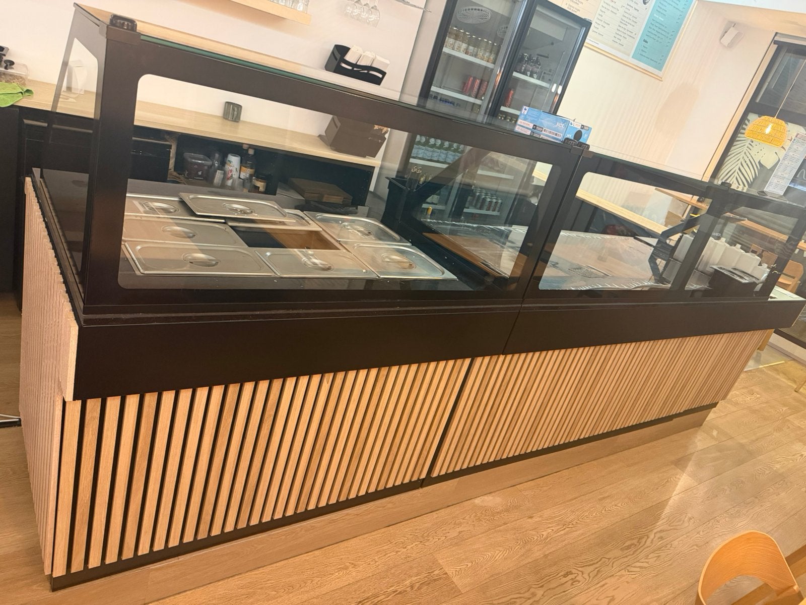 Saladette + vitrine chauffante + table de caisse, Zakelijke goederen, Ophalen of Verzenden