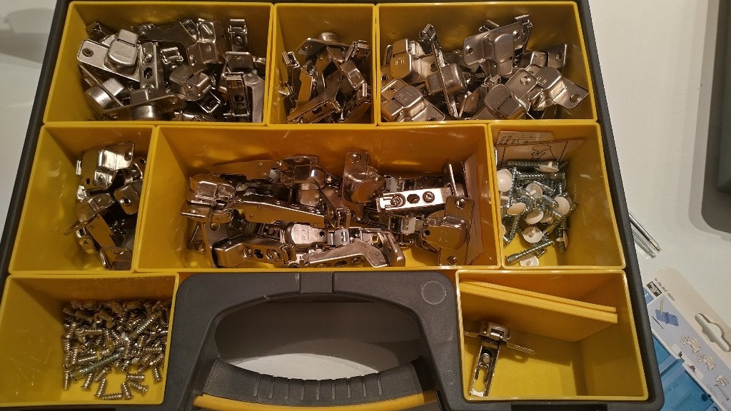 Topkwaliteit Meubelbeslag (Hettich & Mepla), Doe-het-zelf en Bouw, Ophalen, Nieuw, Overige materialen, Scharnier