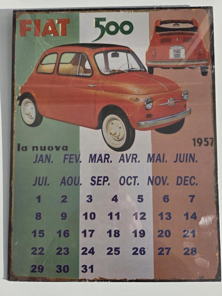 Fiat 500 Oldtimer kalender, Ophalen of Verzenden, Nieuw, Auto's