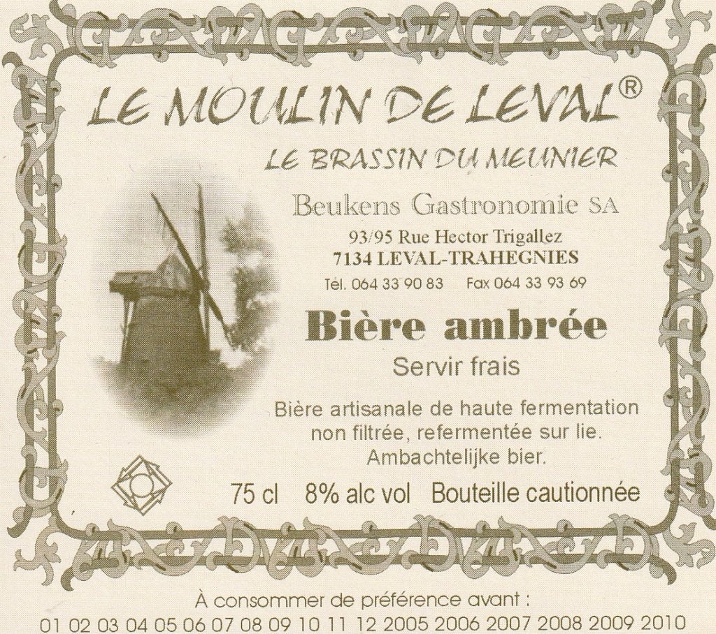 bieretiket België brasserie de Blaugies : Le Moulin de Leval, Envoi, Comme neuf, Autres types, Autres marques