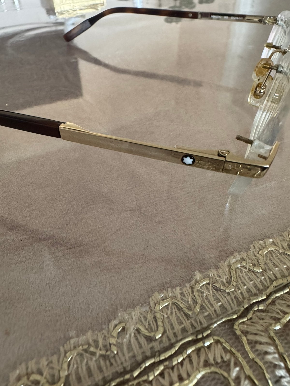Montblanc randloze bril in perfeckt staat, Ophalen of Verzenden, Bril