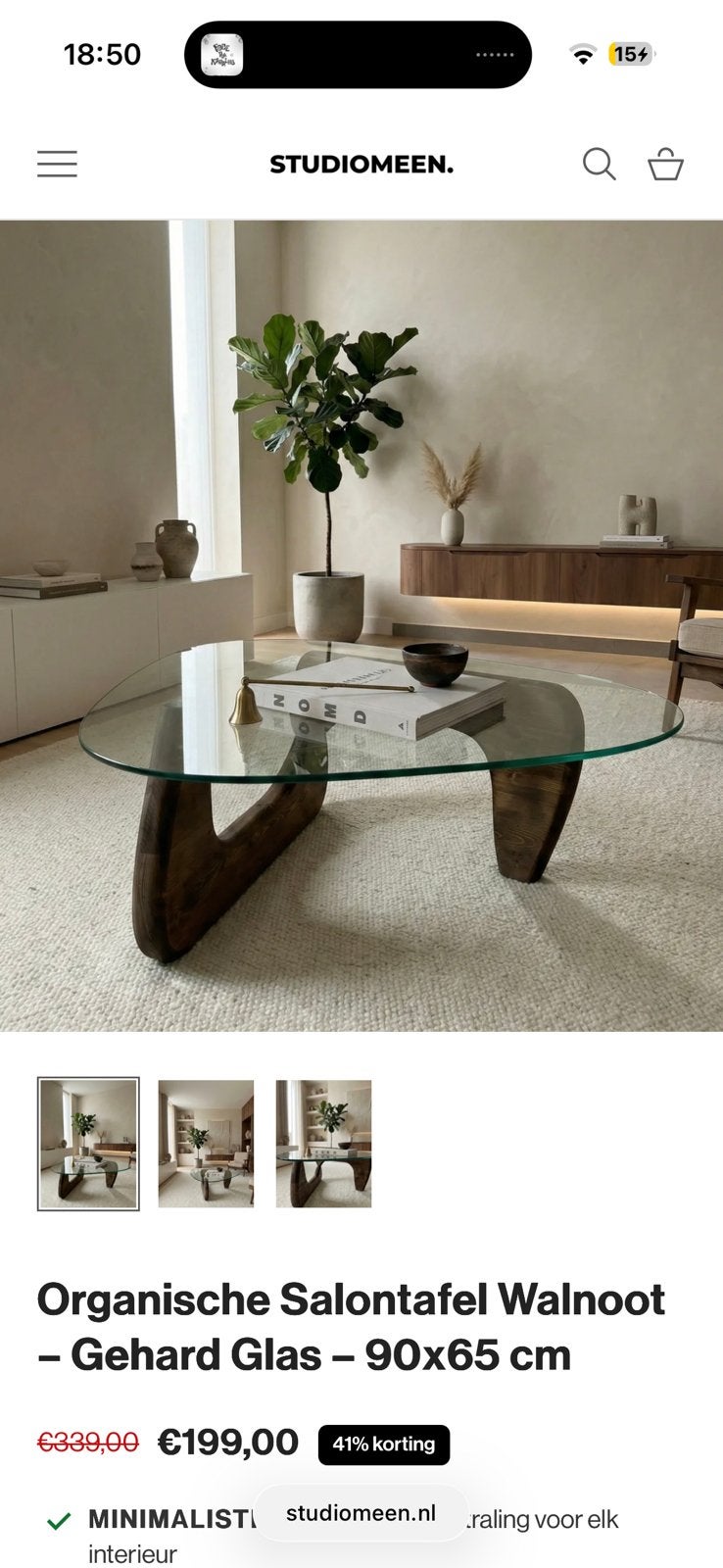Salontafel, Huis en Inrichting, Tafels | Salontafels, Ophalen, Zo goed als nieuw