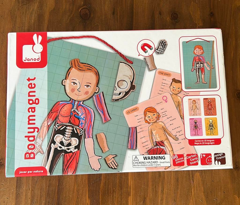 Bodymagnet Janod! Spel om te leren over het lichaam., Hobby en Vrije tijd, Een of twee spelers, Ophalen, Zo goed als nieuw
