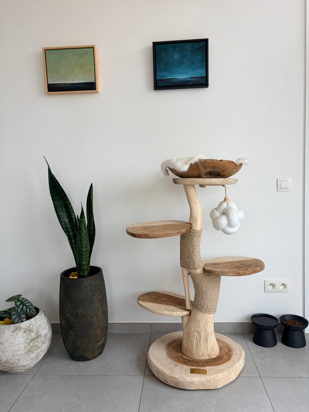 Arbre à chat en bois TROPICASA 115 cm, Animaux & Accessoires, Enlèvement, Utilisé, Griffoir