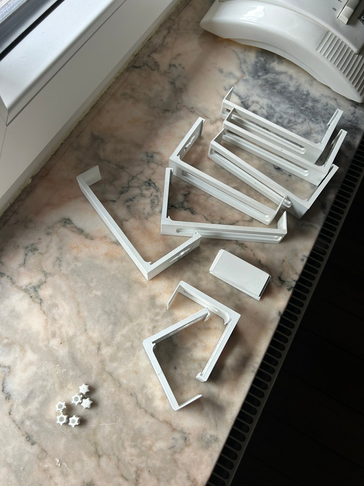 Ikea Vidga gordijnrails, L-haken en glijders, IKEA, Enlèvement, Métal
