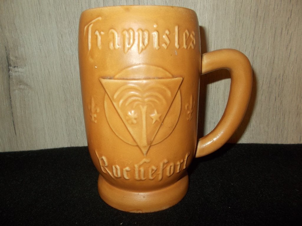 ROCHEFORT Trappistes - pot à bière brun clair - 50cl. - 11, Collections, Enlèvement, Utilisé, Chope(s), Autres marques