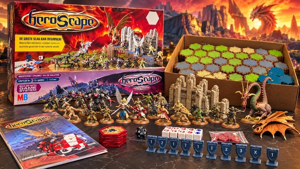 MB spel HeroScape: Meesterset Opkomst van de Walkyrie, Hobby en Vrije tijd, Een of twee spelers, Ophalen, Nieuw, MB spelen