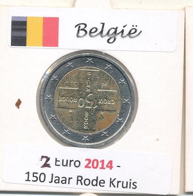België 2 euro 2014 - 150 jaar Rode kruis, 2 euro, België, Ophalen of Verzenden, Geboorte of Huwelijk