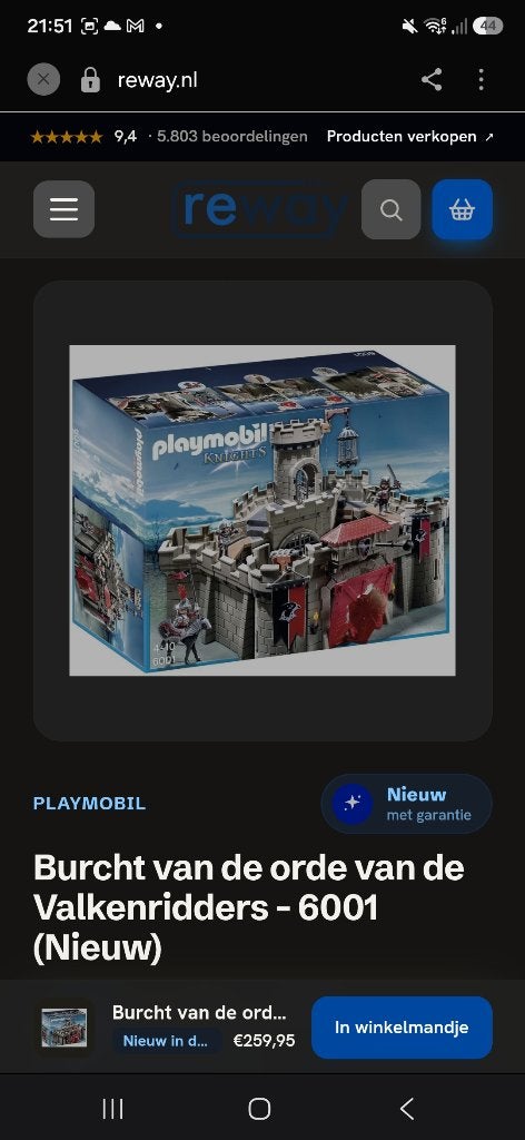 Playmobil ridders, Comme neuf, Enlèvement, Knights, Château/Fort