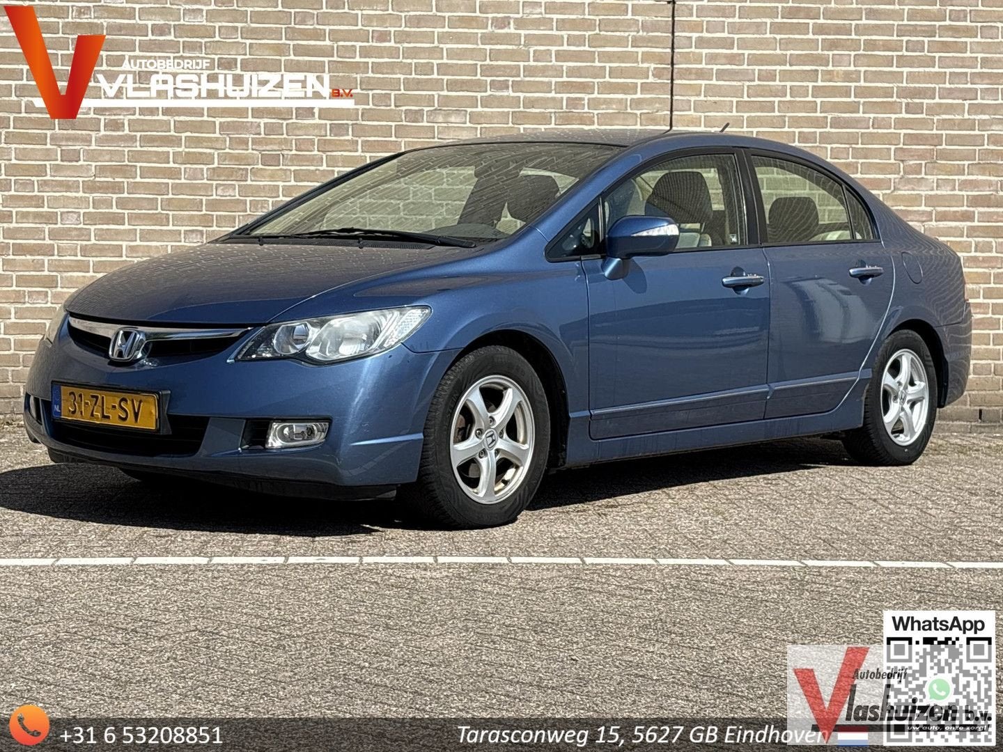 Honda Civic 1.3 Hybrid | Leder | Climate | Cruise | Navi | S, Autos, Honda, Achat, Beige, Entreprise, 109 g/km