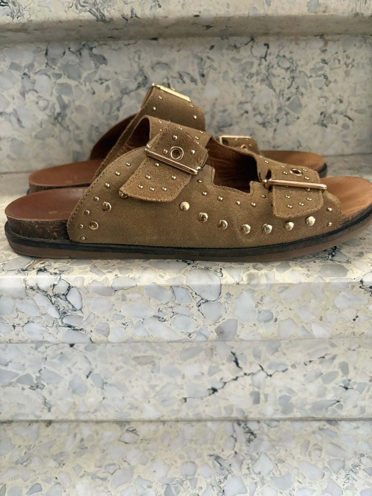 HARPER lederen slippers (40), Ophalen of Verzenden, Zo goed als nieuw, Slippers