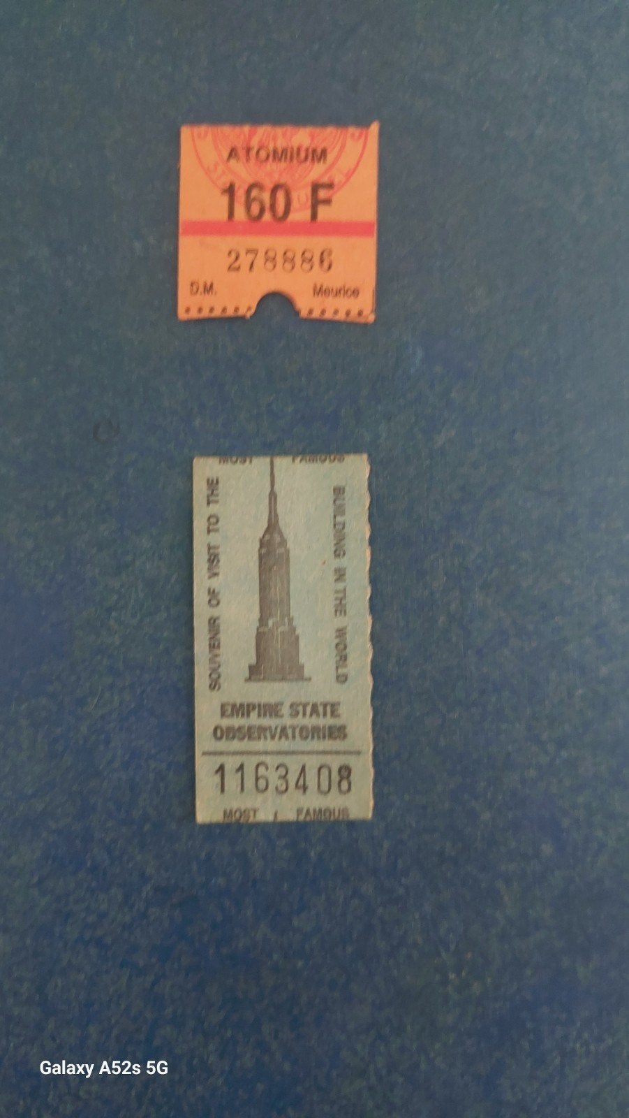 Deux billets d'entrée., Antiquités & Art, Enlèvement ou Envoi