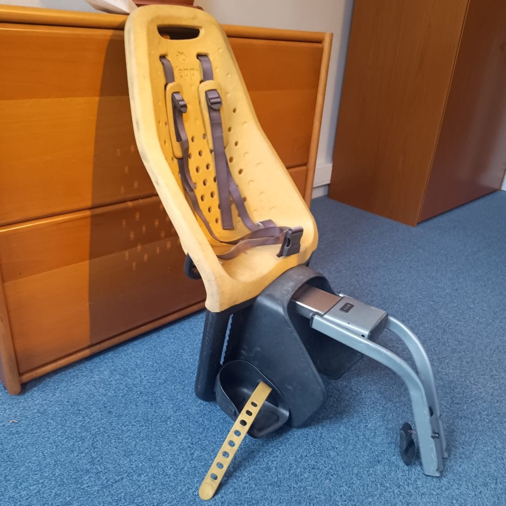 Siege Velo Enfant Yepp Jaune, Yepp, 0 à 18 kg, Repose-pieds, Enlèvement