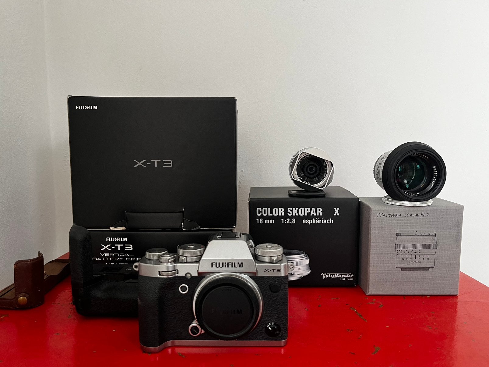 Fujifilm X-T3 + TT Artisan 50mm F1.2 + batterijgrip, TV, Hi-fi & Vidéo, Comme neuf, Appareil photo hybride, Poignée, Fujifilm