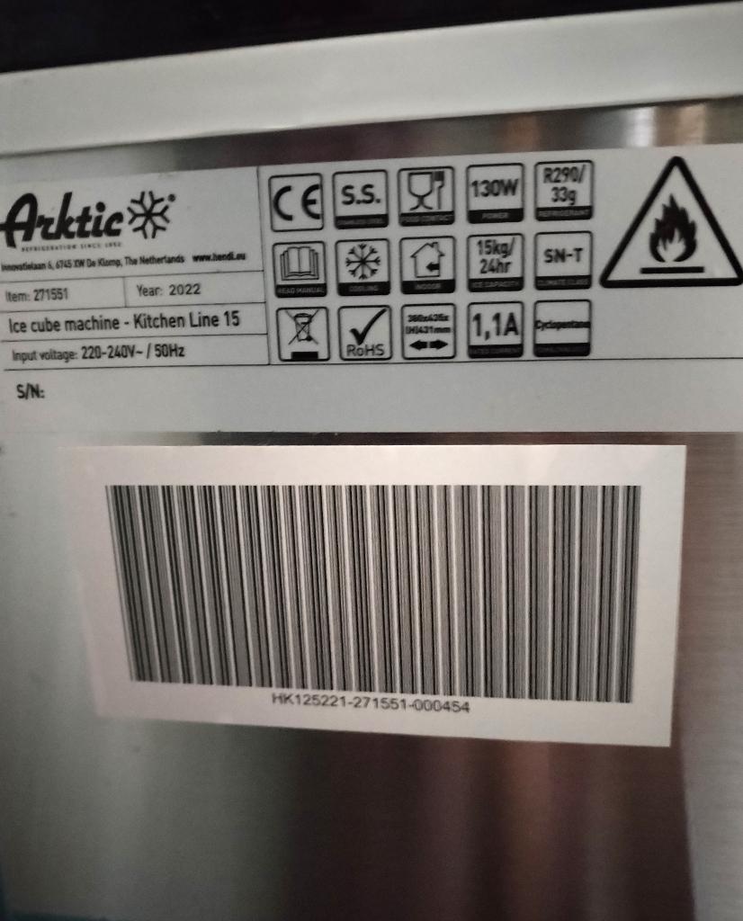 Ijblokjes machine Arktick, Enlèvement, Utilisé