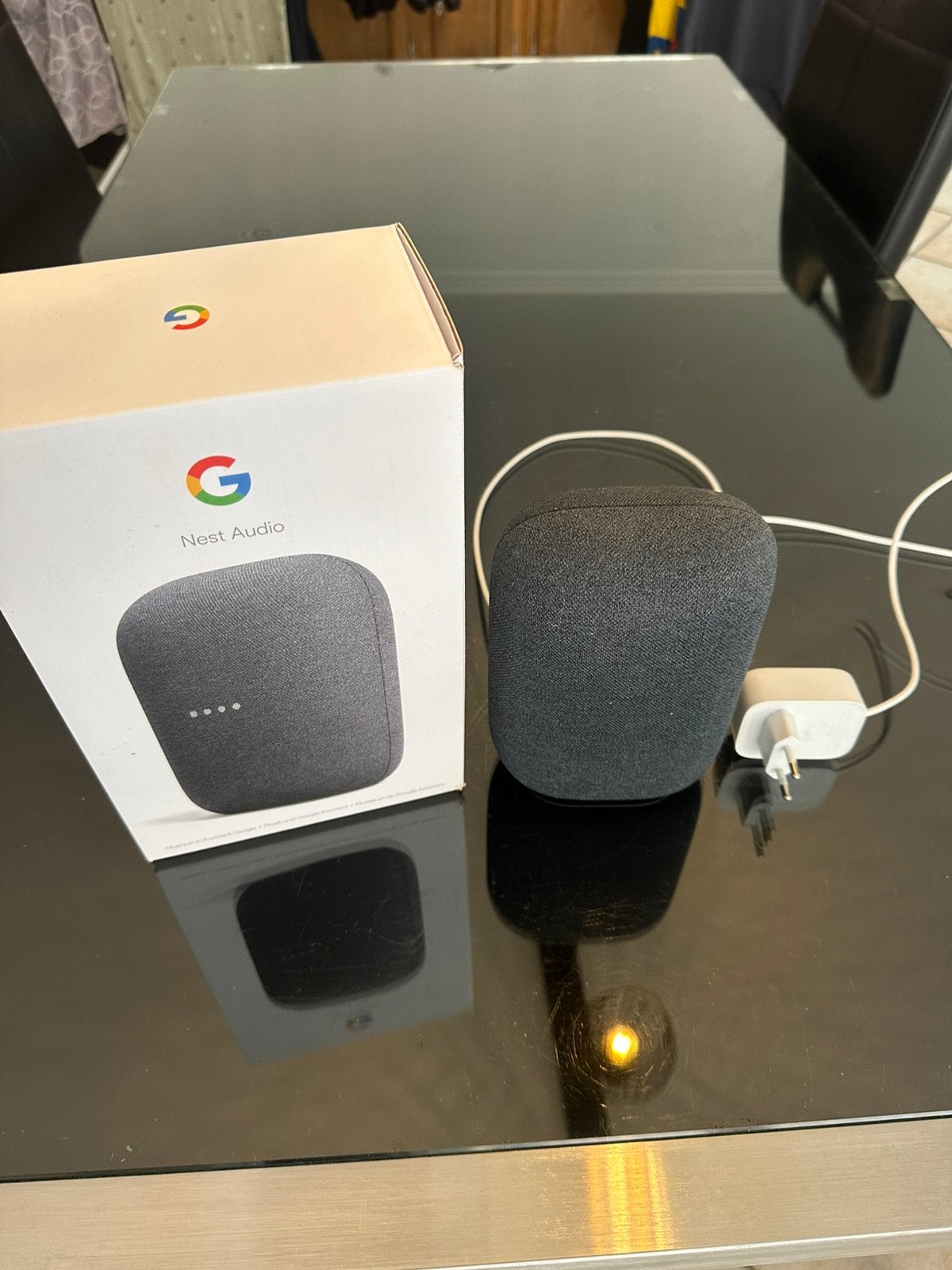 Google Nest audio charcoal, Audio, Tv en Foto, Ophalen, Zo goed als nieuw