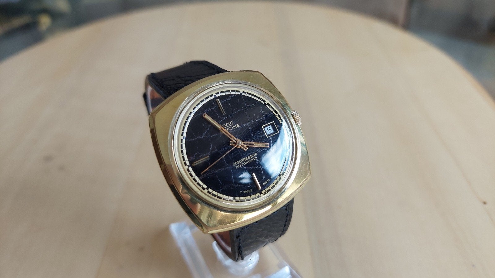 GLYCINE COMPRESSOR, Bijoux, Sacs & Beauté, Montres | Hommes, Enlèvement ou Envoi, Or, Or