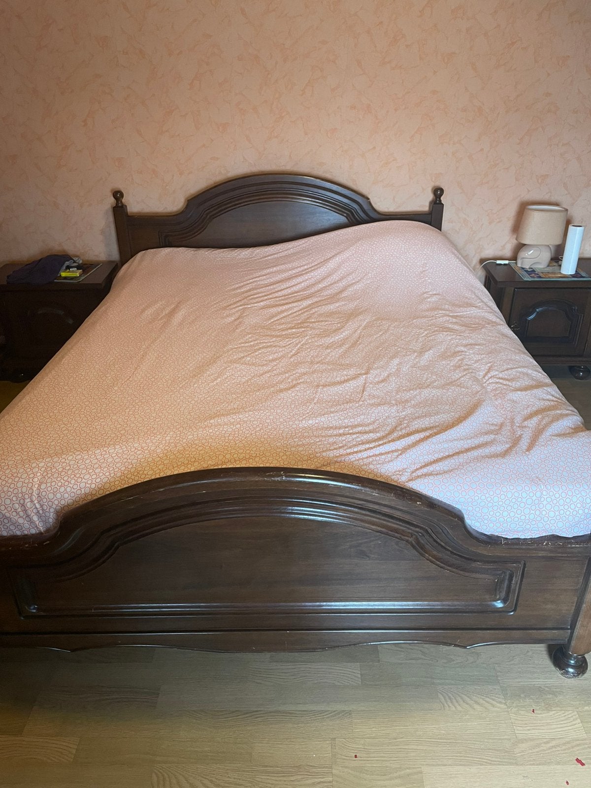Chambre complète avec matelas et sommier à lattes neufs, Maison & Meubles, Enlèvement, Utilisé, Deux personnes, Antiek