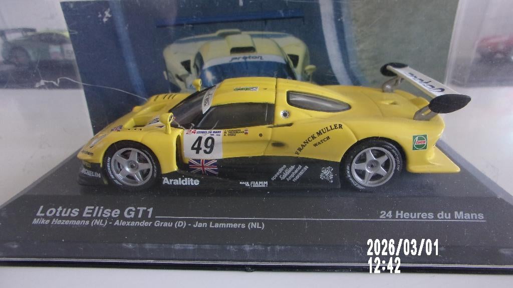 LOTUS ELISE GT1 24H du MANS 97.IXO 1/43 IMPEC vitrine orig., Enlèvement ou Envoi, Comme neuf, Voiture, Autres marques