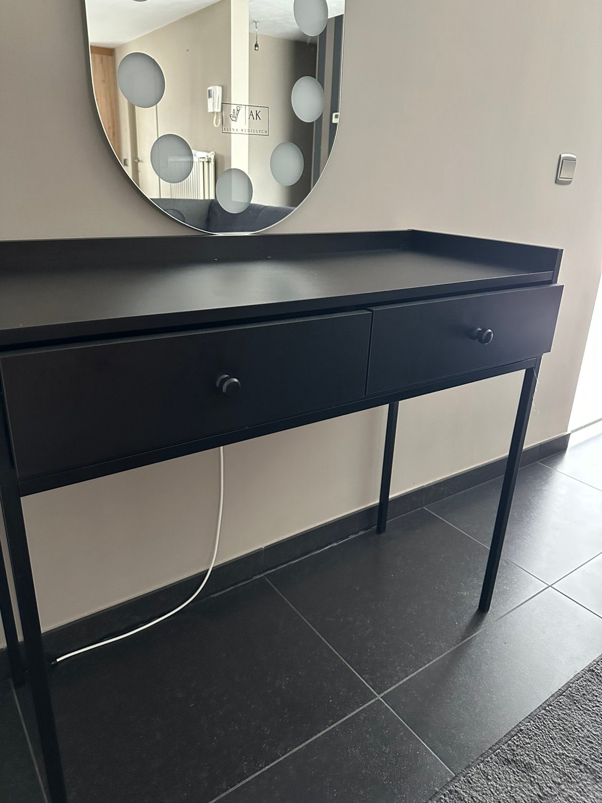 Coiffeuse Tokirot 2SZ avec tiroirs, noire, 25 à 50 cm, 50 à 100 cm, Enlèvement, Utilisé