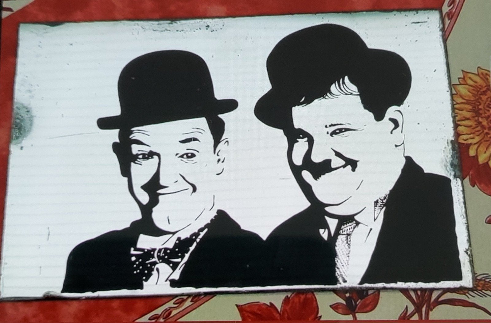 miroir laurel et Hardy, Antiek en Kunst, Ophalen of Verzenden