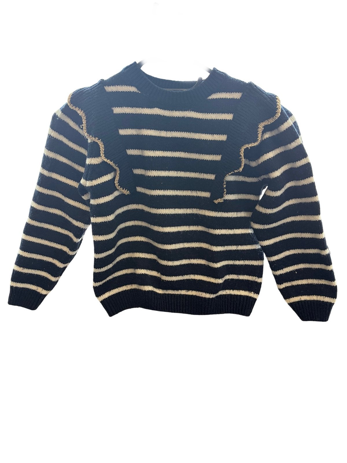 CRAQUANT PULL MARINIÈRE À VOLANTS TAPE À L'ŒIL !, Enlèvement ou Envoi, Comme neuf, Fille, Pull ou Veste