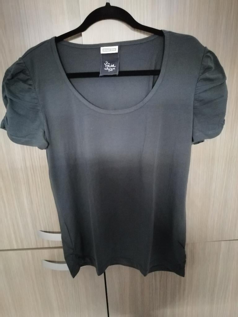 grijs t-shirt STREET ONE mt 44, Kleding | Dames, T-shirts, Ophalen, Zo goed als nieuw, Korte mouw, Grijs