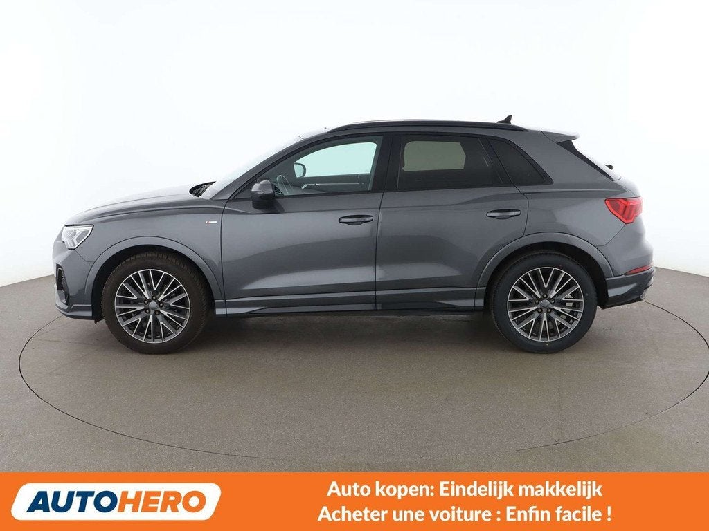 Audi Q3 35 TDI S Line (année de construction 2019), Autos, Audi, Cuir, Argent ou Gris, Achat, Noir