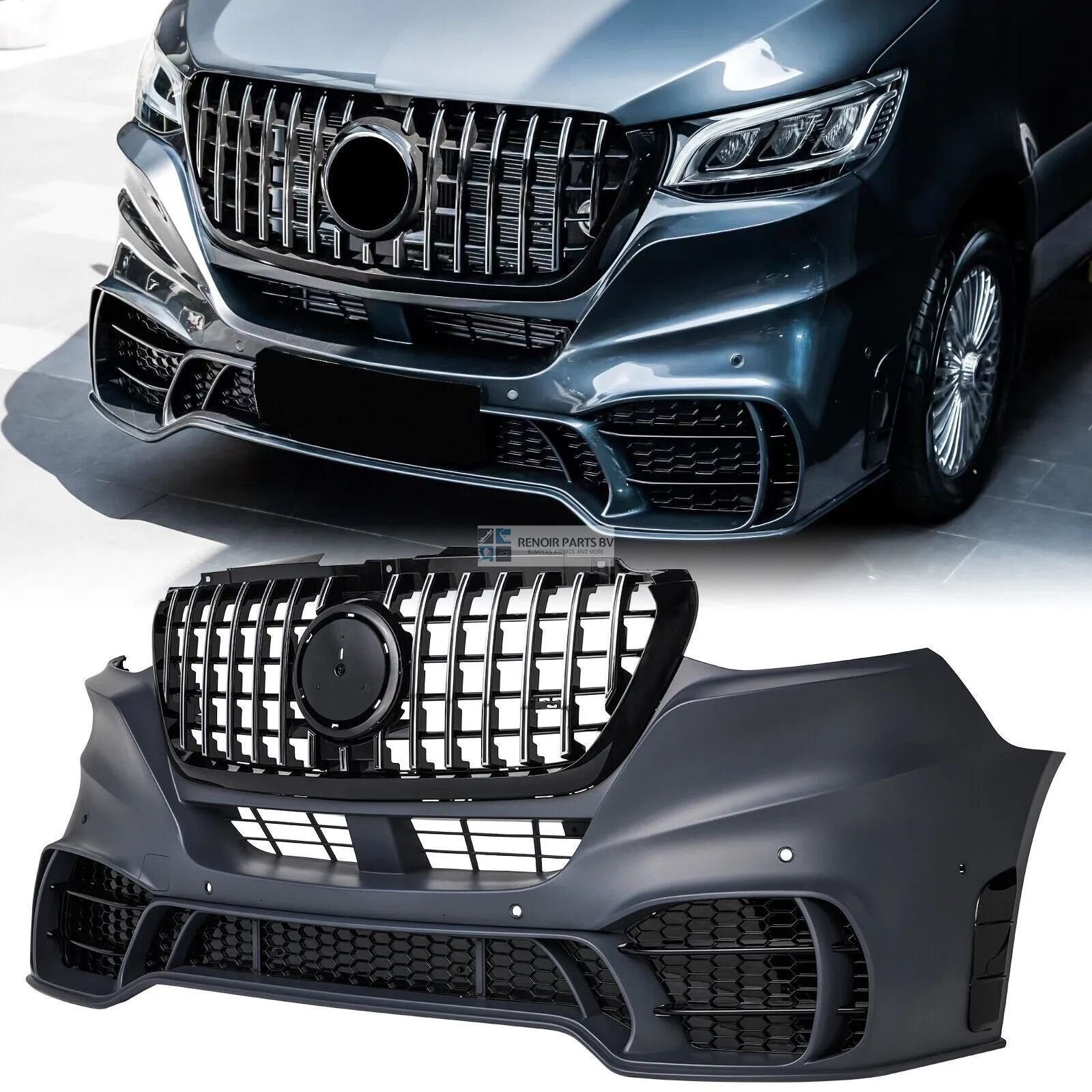 Mercedes Sprinter W907 AMG 2019-2025 VOORBUMPER SPORT GT, Gebruikt, -, Voor, -