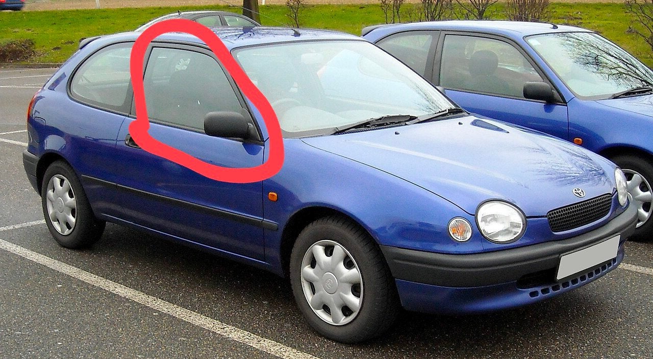 Vitre passager Toyota Corolla - 1998, Enlèvement