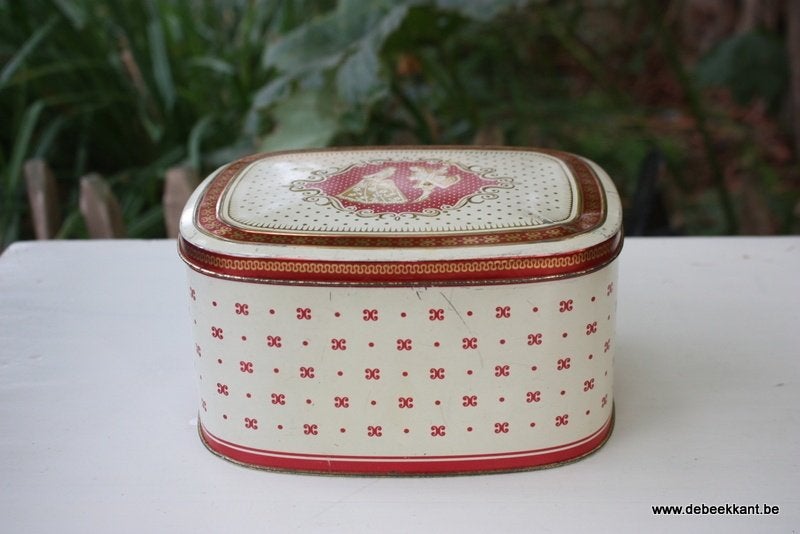Retro vintage oud groot blik blikken doos koffie Bruynooghe, Verzamelen, Ophalen of Verzenden