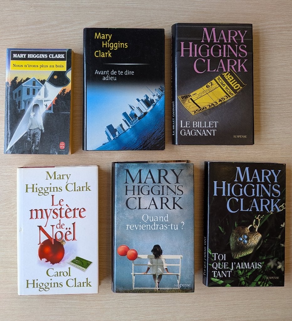 Lot de 6 livres Mary Higgins Clark et Carol Higgins Clark, Livres, Enlèvement