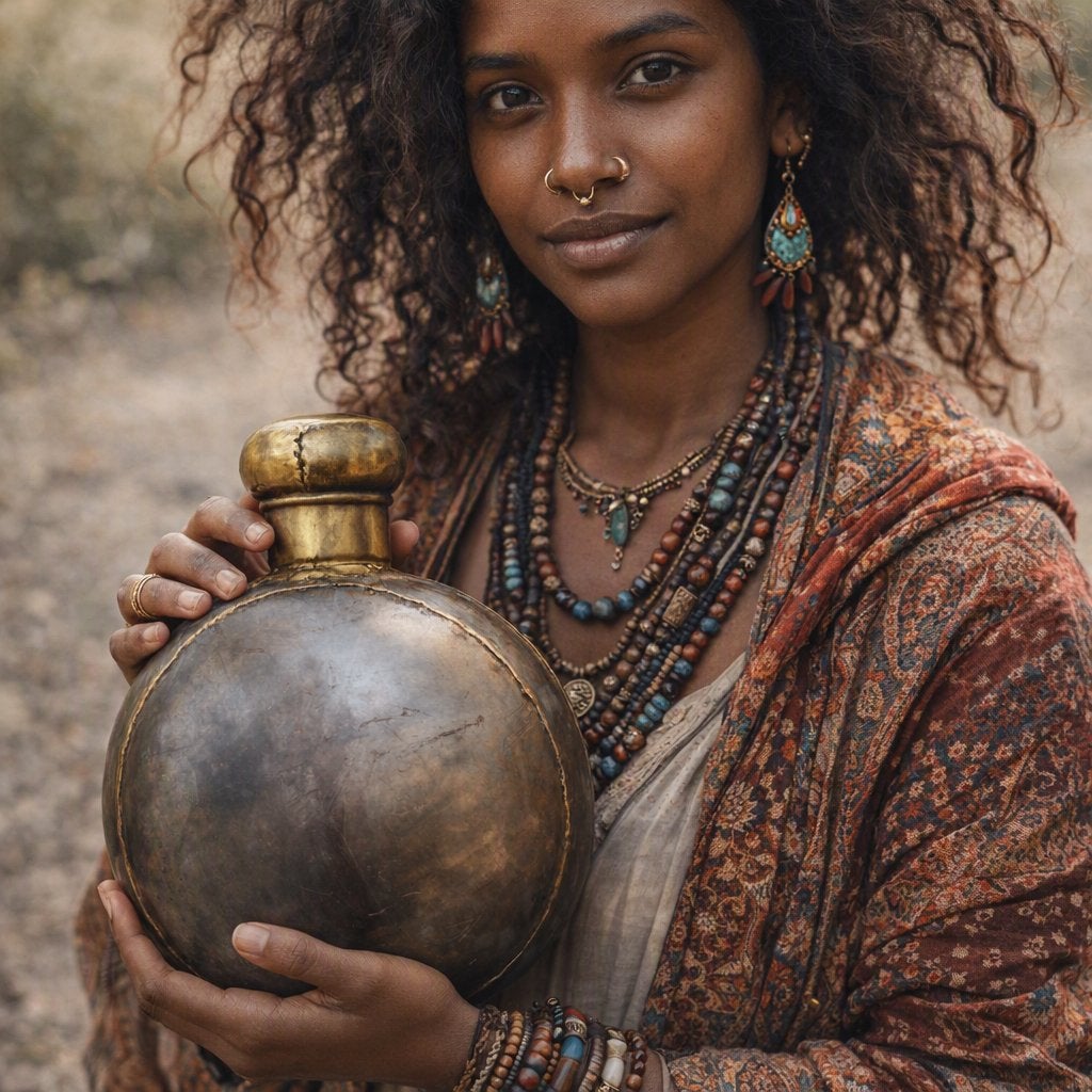 Grote Indische metalen waterfles of kruik, Ophalen
