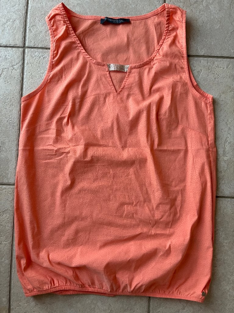 blouse haut sans manches femme ado - T.M - abricot ou corail, Taille 38/40 (M), Enlèvement ou Envoi, Autres couleurs, Bonobo